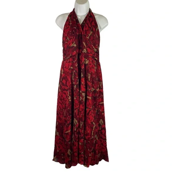 halter top neck dress Halter drop sleeve gown main image 1